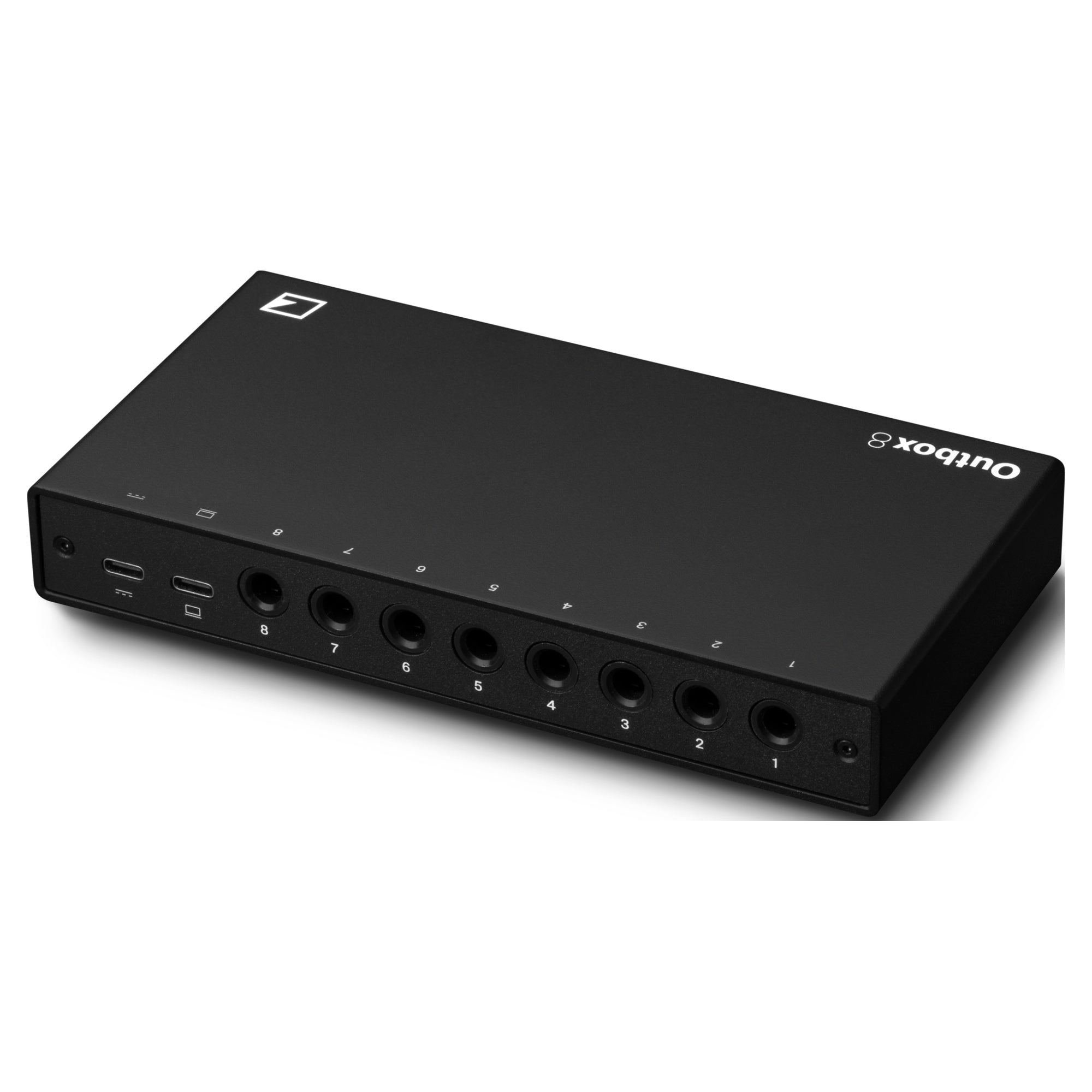 Elektron Outbox 8, angled view showing eight 1/4 inch outputs