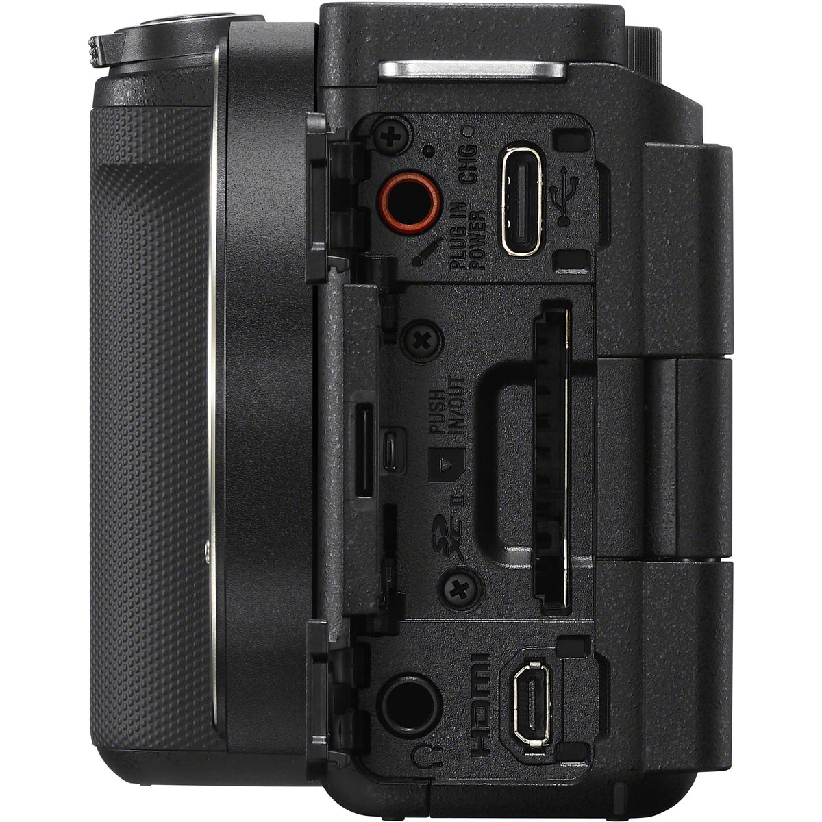 Sony ZV-E10 II mirrorless camera with 16-50mm zoom lens, showcasing the compact design and versatile features for video recording.