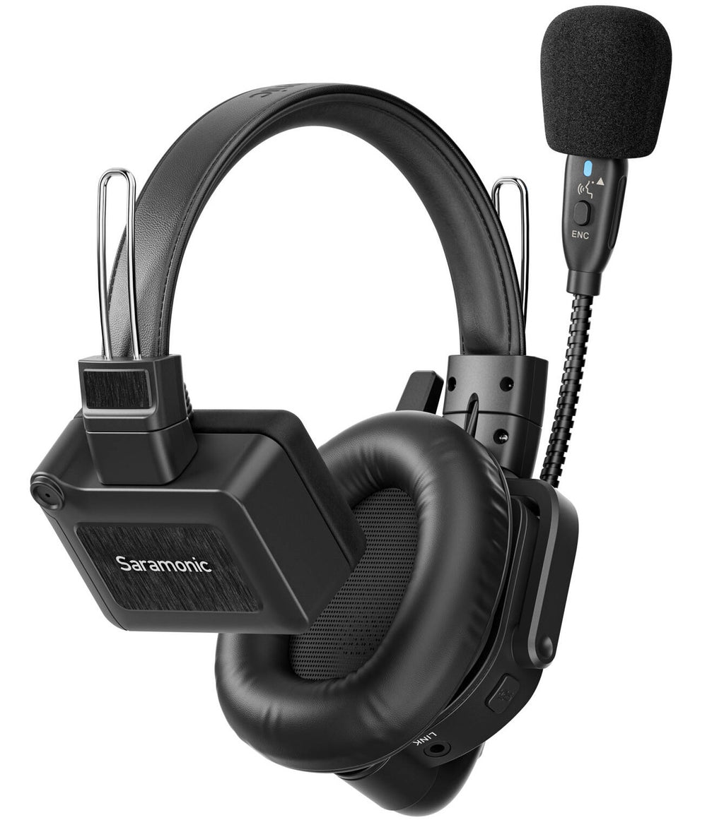 Saramonic WiTalk9 WT2S two-person wireless microphone system for video recording, with sleek black transmitters and receivers.