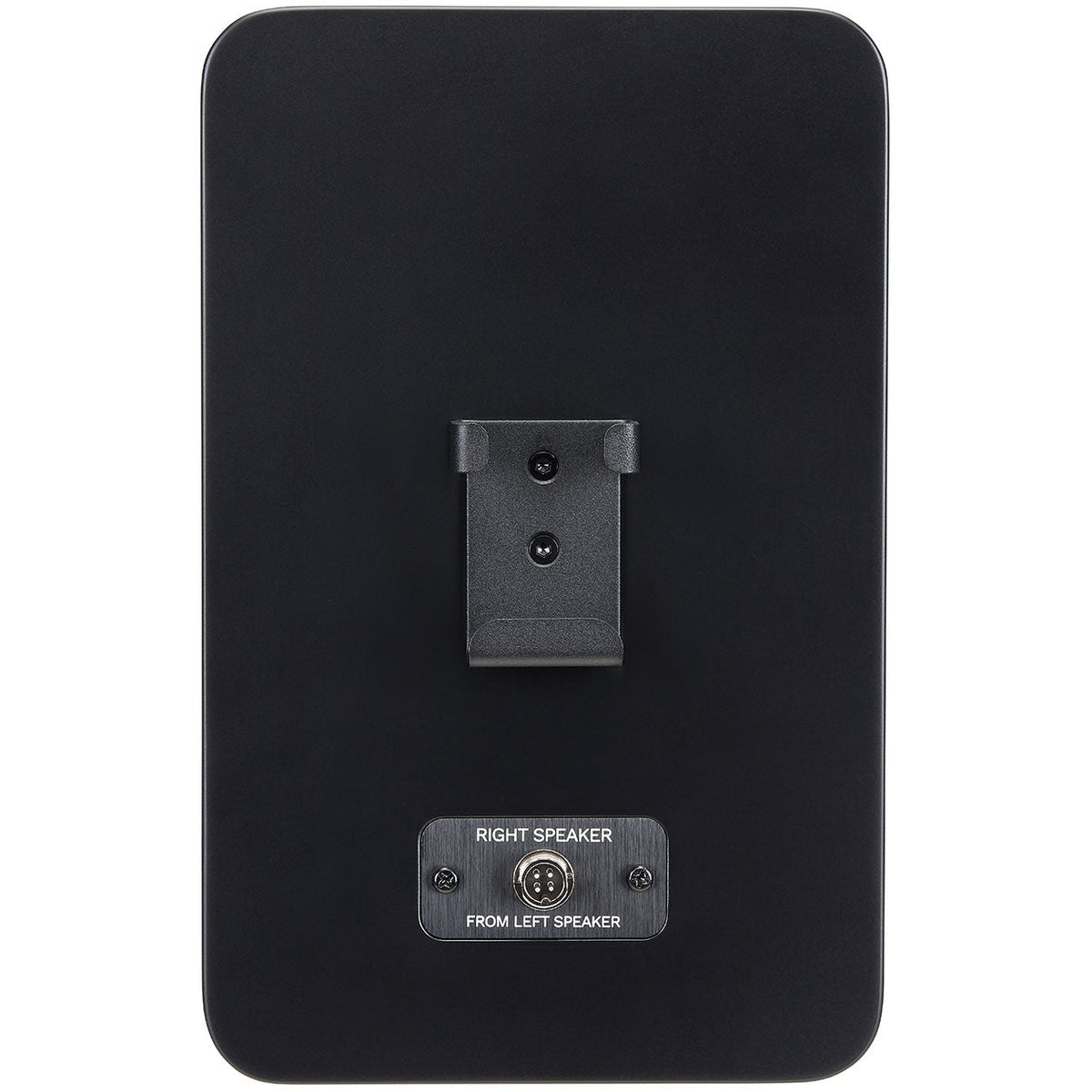 Fyne Audio Cubitt 5 active bookshelf speakers in midnight black with rear ports and sleek design.