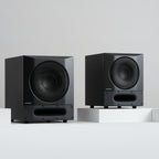 Adam Audio Sub8 PRO and Sub10 PRO subwoofers side by side