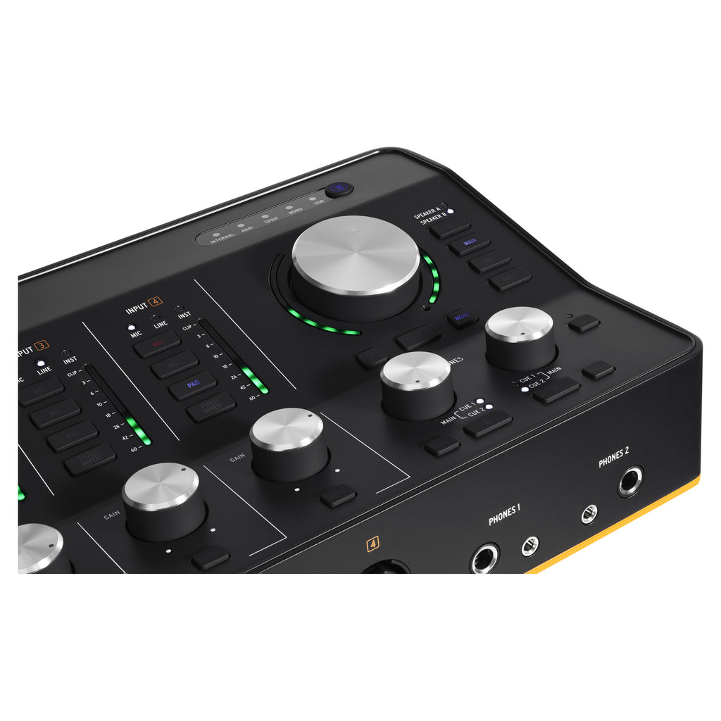 Arturia AudioFuse Studio Rev2 monitor control knob and LED ring, close-up