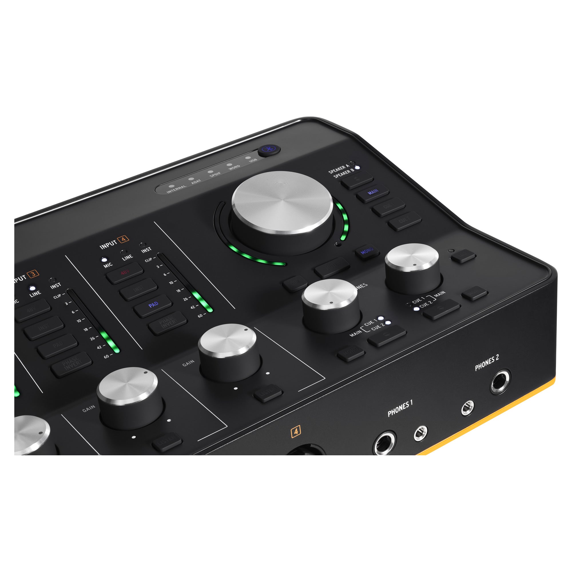 Arturia AudioFuse Studio Rev2 monitor control knob and LED ring, close-up