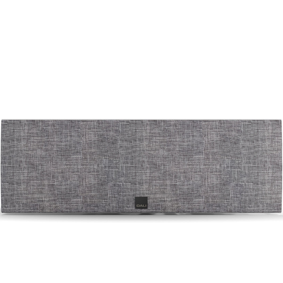 DALI Rubikore Cinema center speaker with high-gloss white finish, showcasing sleek design and front grille.
