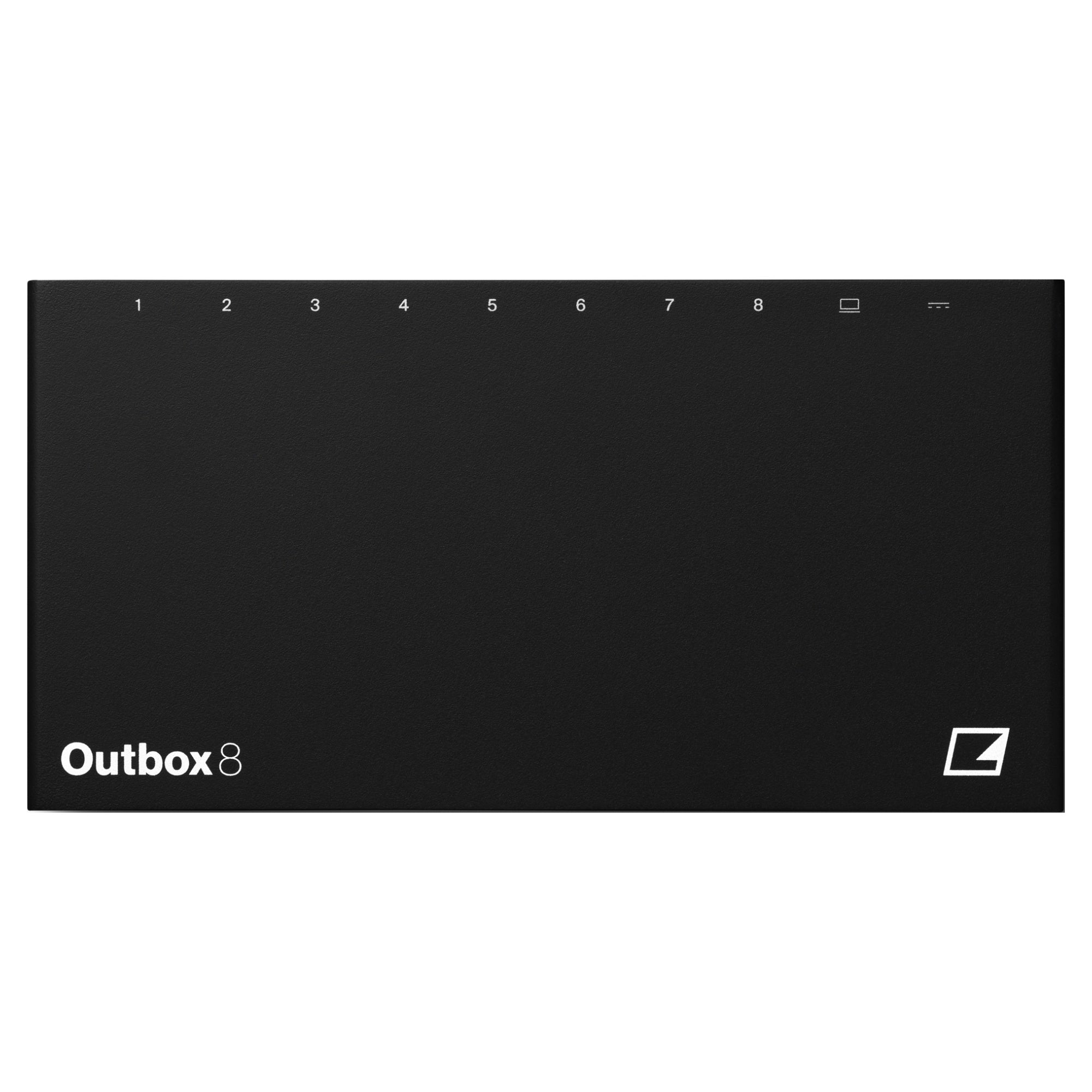 Elektron Outbox 8, top view with numbered output labels