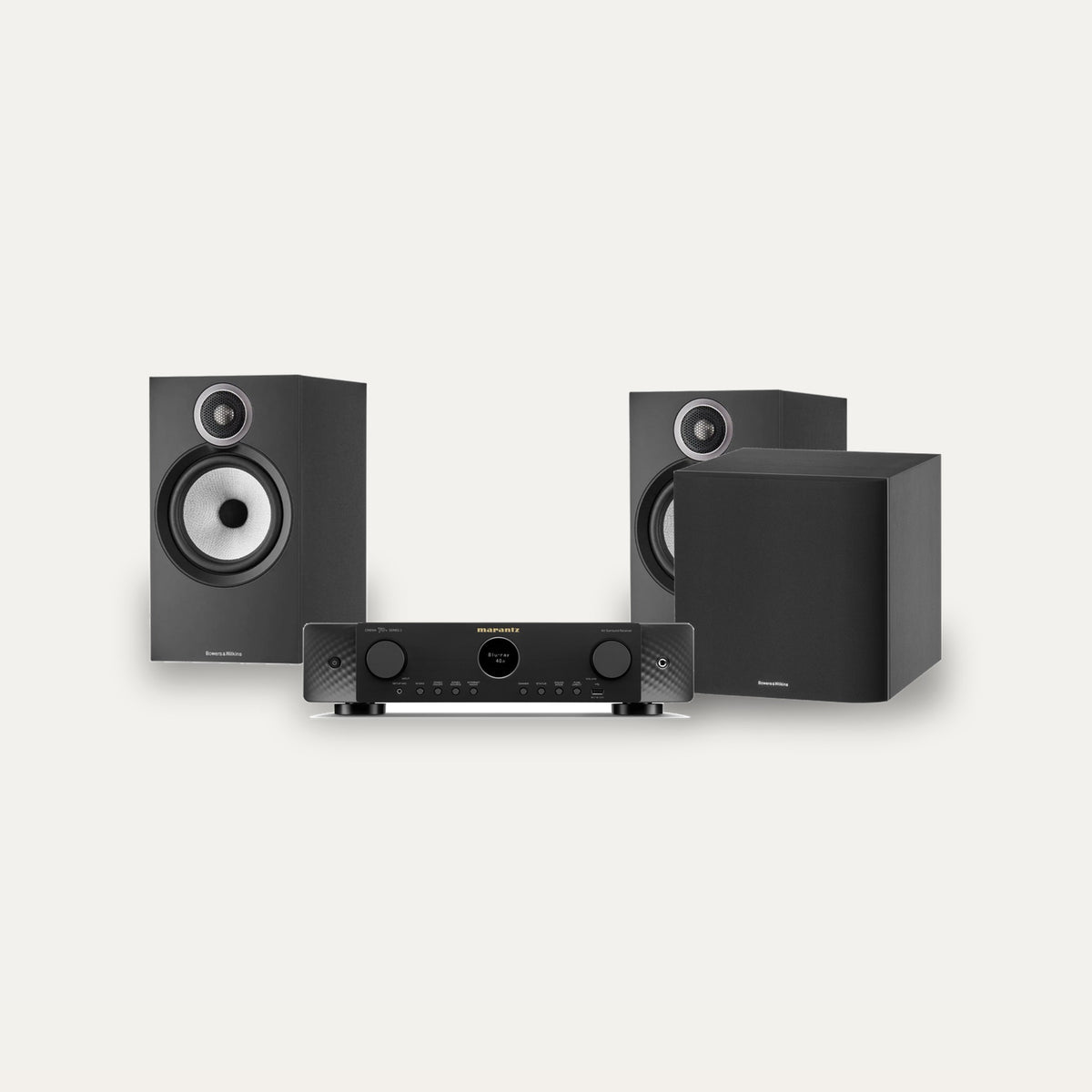 Marantz CINEMA 70s Series 2 + Bowers & Wilkins 606 S3 + ASW608 2.1 Cinema Set – Receiver Finish Black, Speaker Finish Black