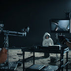 Hollyland Pyro Ultra system with multiple monitors on a film set