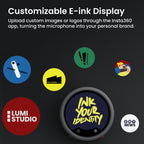 Insta360 Mic Pro Transmitter customisable E-ink display with custom logos