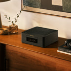 Marantz MCR 60n DAB in Matte Black on a walnut sideboard