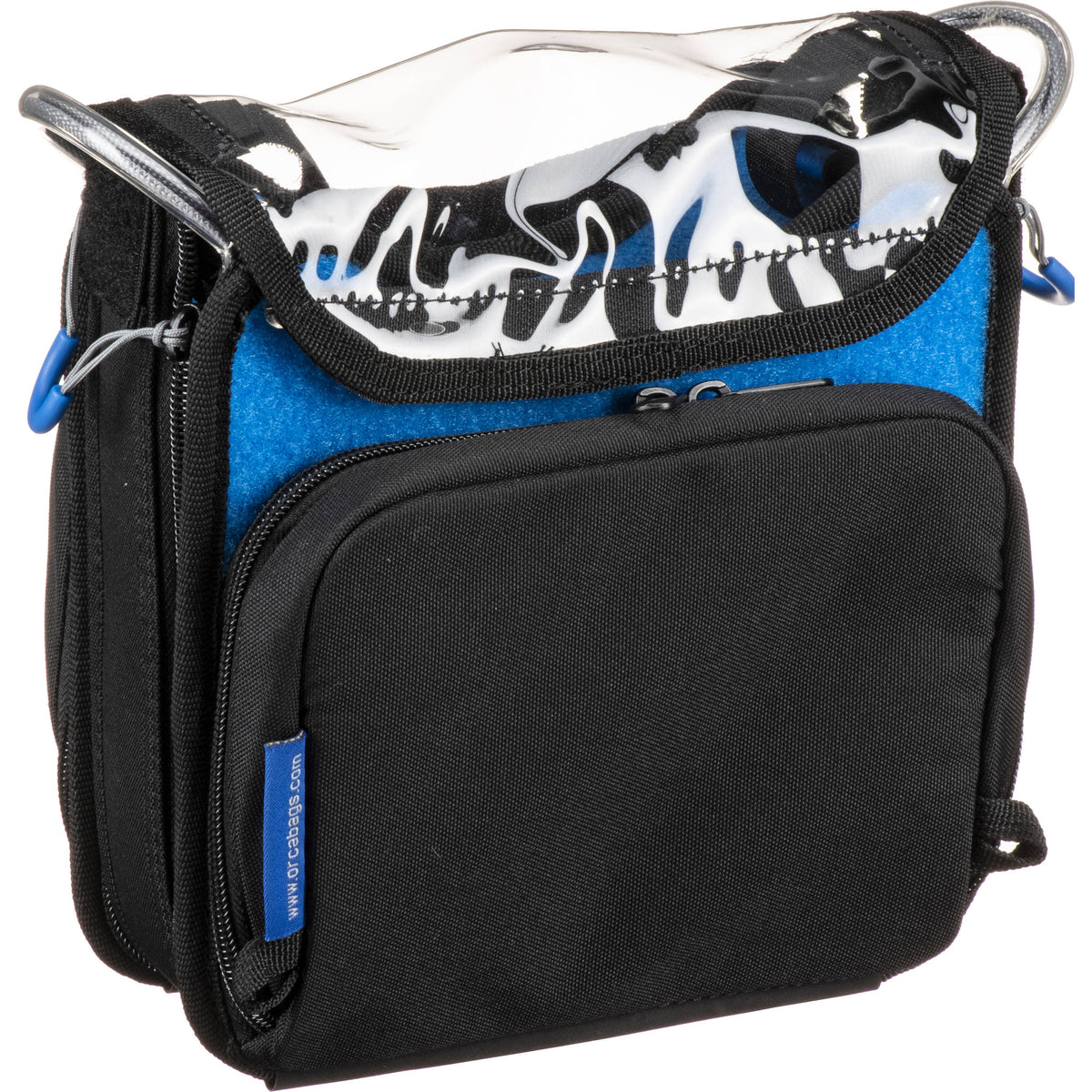Orca Bags OR-268 microphone bag, bag side pocket angled view.