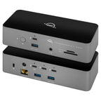 OWC Thunderbolt 5 Dock, front and rear ports stacked view