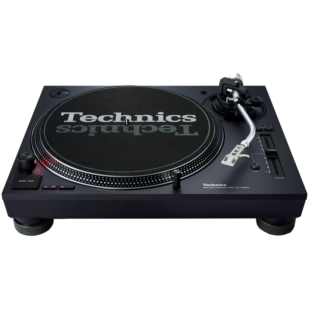 Technics SL-1210MKX direct drive DJ turntable, front three-quarter view