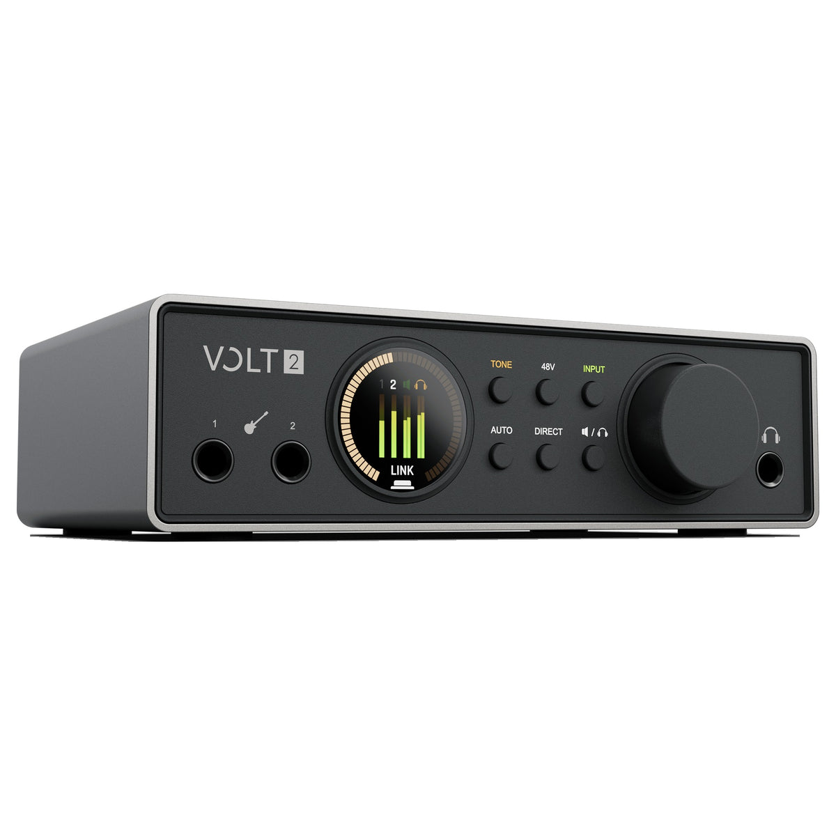 Universal Audio Volt 2 Gen 2, front three-quarter view