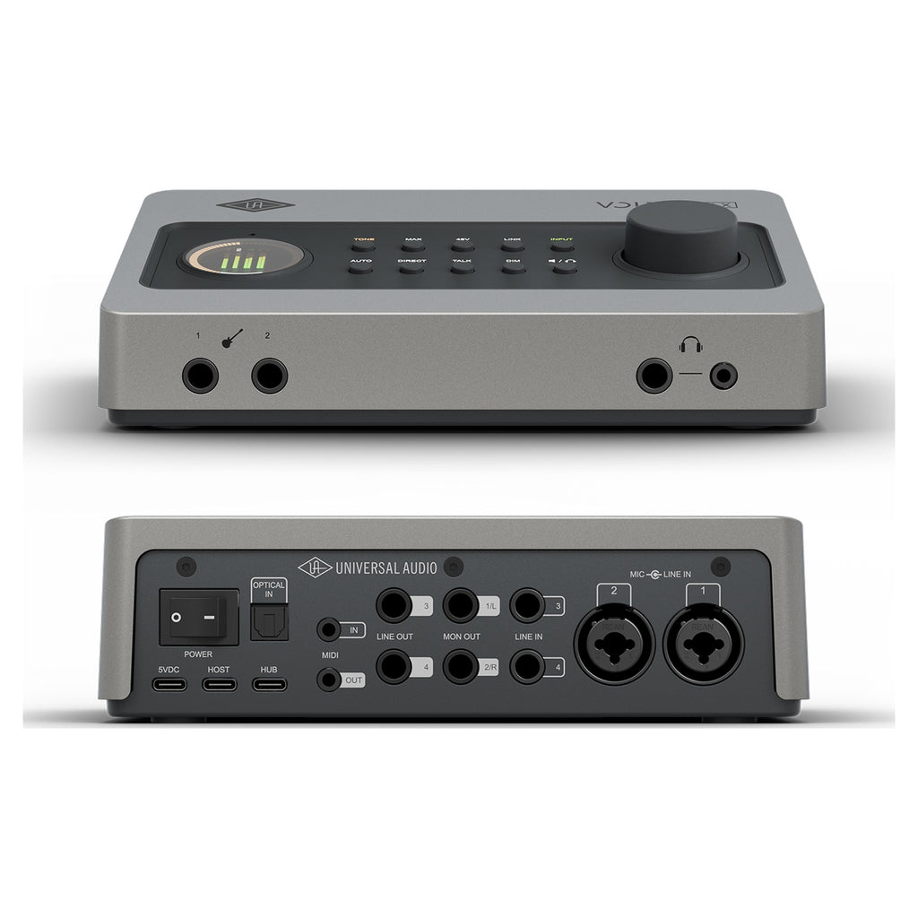 Universal Audio Volt 4 Max, front and rear panels