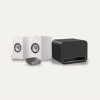 WiiM Amp Pro + WiiM Sub Pro + KEF Q1 Meta Streaming 2.1 Set – Subwoofer Colour Black, Speaker Finish Satin White